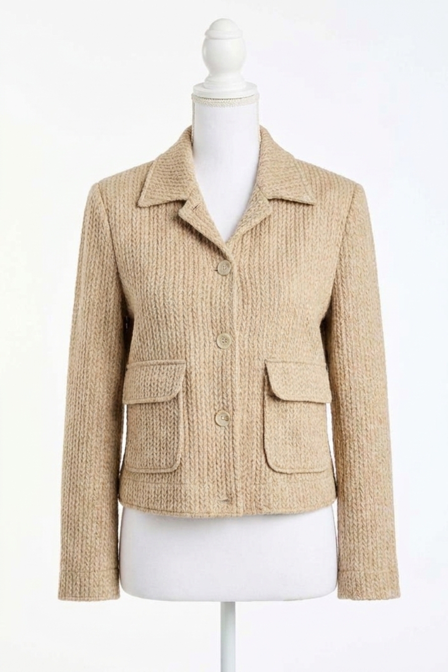 NEW DREW myles tonal herringbone jacket in oat
